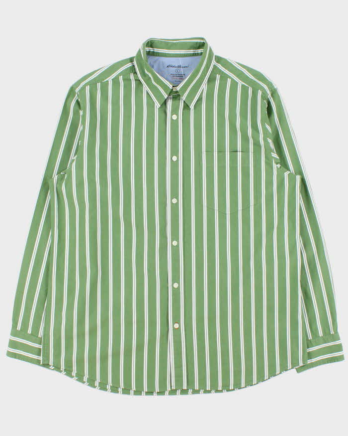 Vintage Eddier Bauer Oversized Stripe Long Sleeve Shirt - L
