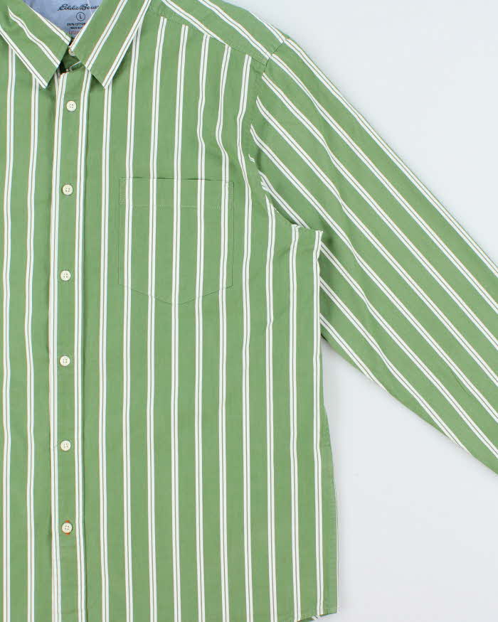 Vintage Eddier Bauer Oversized Stripe Long Sleeve Shirt - L