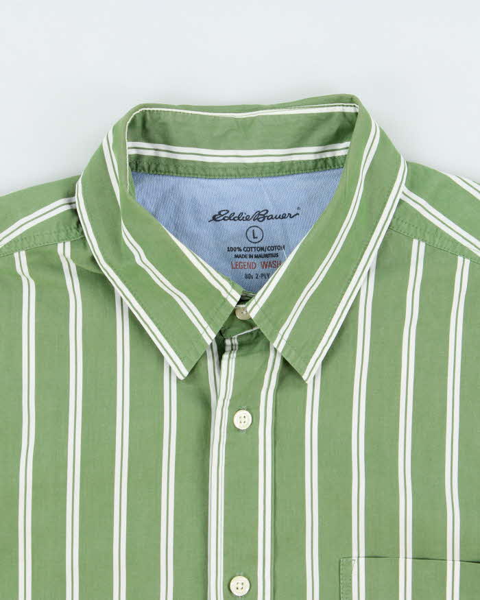 Vintage Eddier Bauer Oversized Stripe Long Sleeve Shirt - L