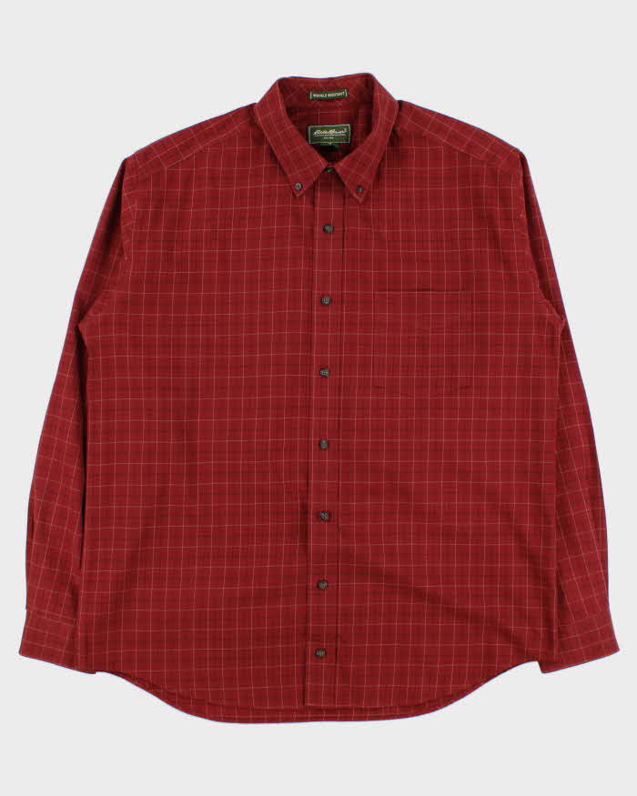 Vintage Eddier Bauer Oversized Heavyweight Checked Long Sleeve Shirt - L