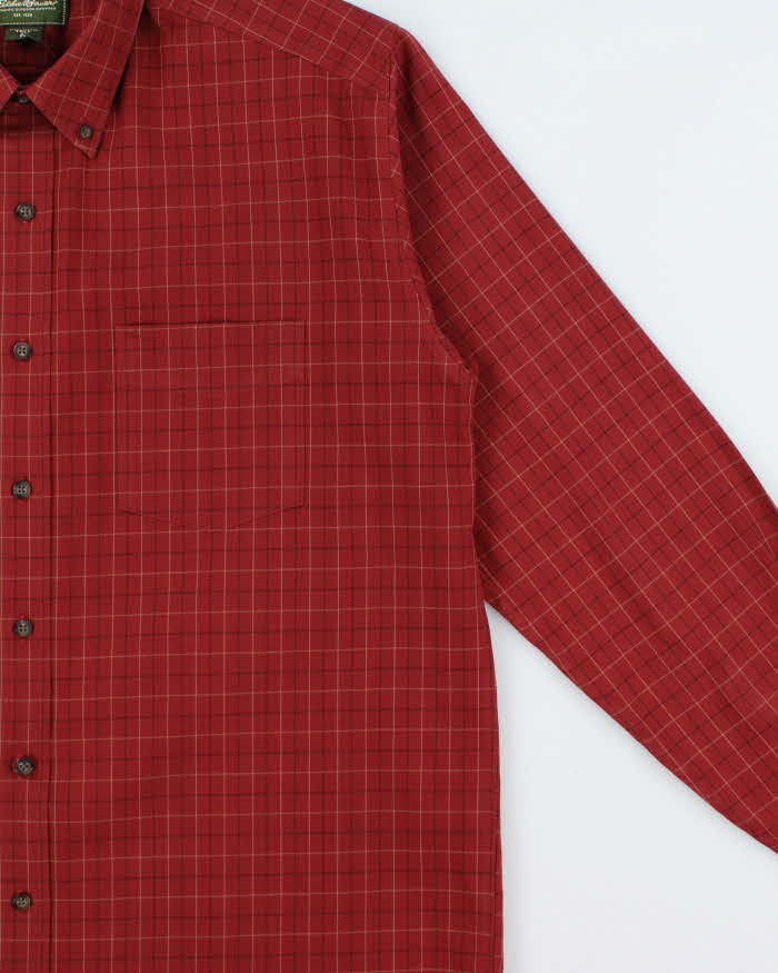 Vintage Eddier Bauer Oversized Heavyweight Checked Long Sleeve Shirt - L