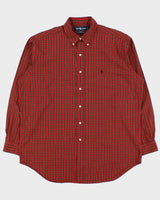 Vintage 1990s Ralph Lauren Oversized Checked Long Sleeve Shirt - L