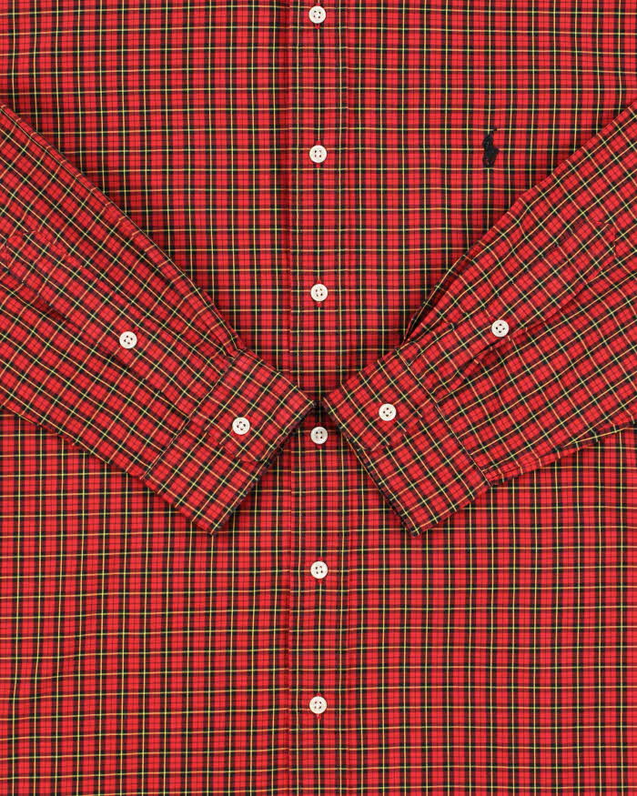 Vintage 1990s Ralph Lauren Oversized Checked Long Sleeve Shirt - L