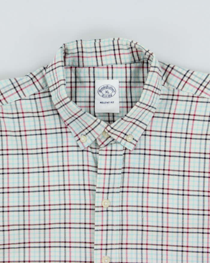 Vintage Brooks Brothers Heavyweight Checked Long Sleeve Shirt - XL