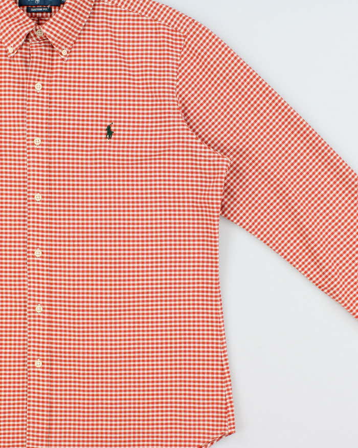 Vintage Y2K 00s Ralph Lauren Gingham Custom Fit Long Sleeve Shirt - L