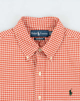 Vintage Y2K 00s Ralph Lauren Gingham Custom Fit Long Sleeve Shirt - L