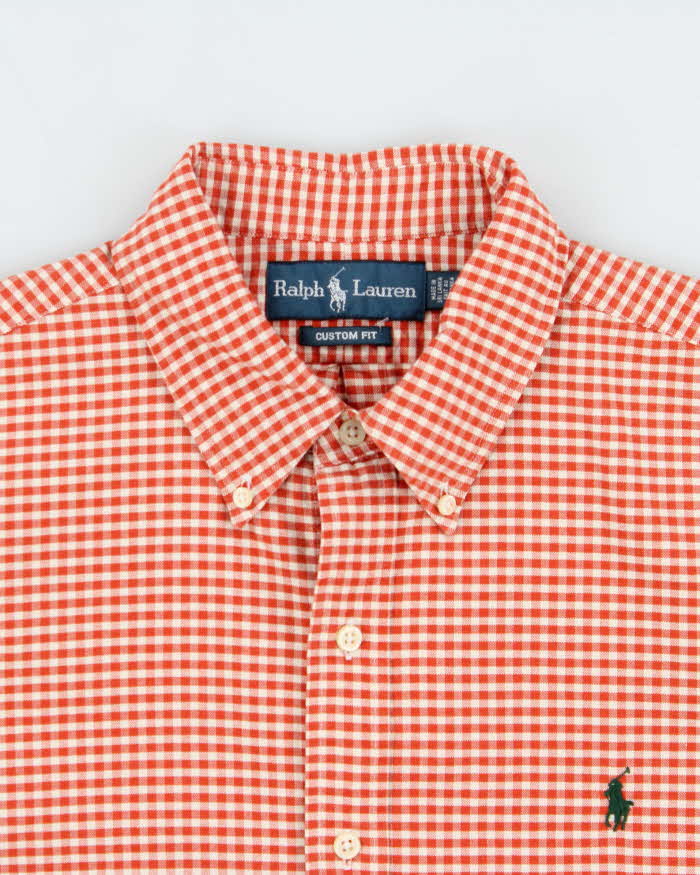 Vintage Y2K 00s Ralph Lauren Gingham Custom Fit Long Sleeve Shirt - L