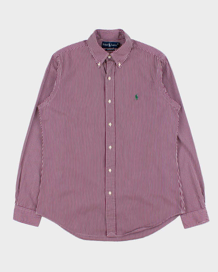 Vintage Y2K 00s Ralph Lauren Striped Custom Fit Long Sleeve Shirt - M