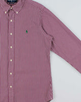 Vintage Y2K 00s Ralph Lauren Striped Custom Fit Long Sleeve Shirt - M