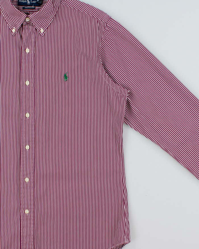 Vintage Y2K 00s Ralph Lauren Striped Custom Fit Long Sleeve Shirt - M