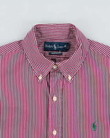 Vintage Y2K 00s Ralph Lauren Striped Custom Fit Long Sleeve Shirt - M
