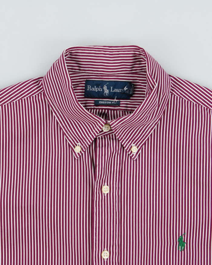 Vintage Y2K 00s Ralph Lauren Striped Custom Fit Long Sleeve Shirt - M
