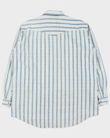 Vintage 1990s MWG Striped Long Sleeve Denim Western Shirt - XL
