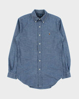 Vintage Y2K 00s Ralph Lauren Chambray Denim Classic Fit Long Sleeve Shirt - S