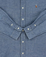 Vintage Y2K 00s Ralph Lauren Chambray Denim Classic Fit Long Sleeve Shirt - S