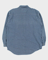 Vintage 1990s Levi's White Tab Plaid Long Sleeve Denim Shirt - L