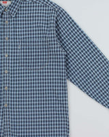 Vintage 1990s Levi's White Tab Plaid Long Sleeve Denim Shirt - L