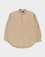 Vintage 1990s Polo Ralph Lauren Desert Khaki Long Sleeve Oxford Cloth Shirt - XL