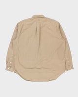 Vintage 1990s Polo Ralph Lauren Desert Khaki Long Sleeve Oxford Cloth Shirt - XL