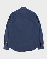 Vintage Polo Ralph Lauren Prussian Blue Denim Long Sleeve Utility Shirt - M