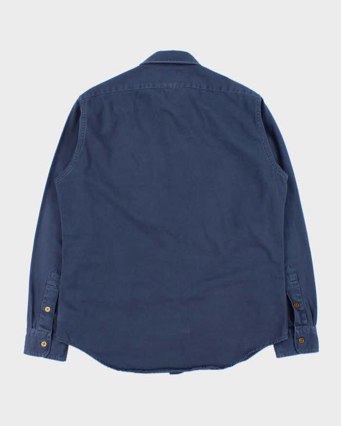 Vintage Polo Ralph Lauren Prussian Blue Denim Long Sleeve Utility Shirt - M
