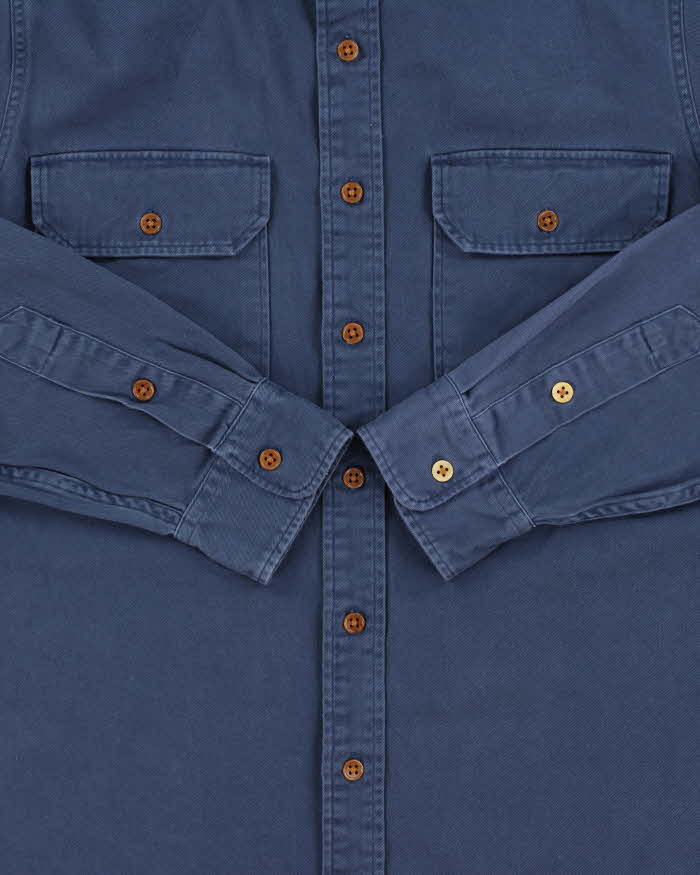 Vintage Polo Ralph Lauren Prussian Blue Denim Long Sleeve Utility Shirt - M