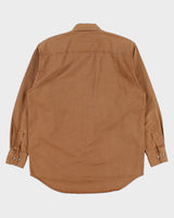 Vintage Lee Riders Tan Denim Made In USA Long Sleeve Workwear Shirt - M