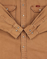 Vintage Lee Riders Tan Denim Made In USA Long Sleeve Workwear Shirt - M