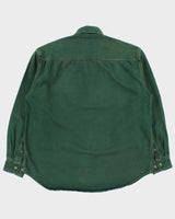 Vintage 1990s Stone Pine Green Contrast Stitch Long Sleeve Denim Shirt - L