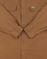 Vintage Carhartt Tan Brown Heavyweight Canvas Long Sleeve Utility Shirt - XL