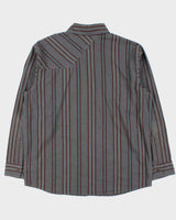 Vintage Mountain Hardwear Embroidered Striped Long Sleeve Technical Shirt - L