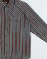 Vintage Mountain Hardwear Embroidered Striped Long Sleeve Technical Shirt - L