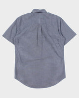 Vintage Y2K 00s Louis Vuitton Plaid Embroidered LV Short Sleeve Shirt - L