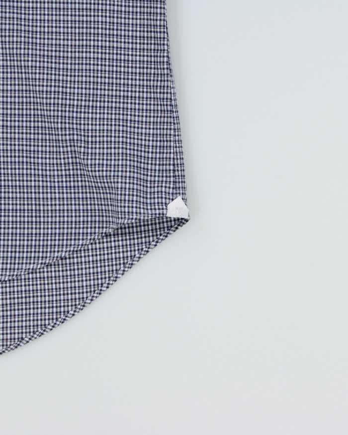 Vintage Y2K 00s Louis Vuitton Plaid Embroidered LV Short Sleeve Shirt - L