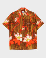 Vintage 1960s Napili Made In Hawaii Hand Finished Floral Bark Cloth Hawaiian Aloha Shirt - L