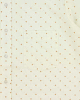 Vintage 1970s Arrow Kent Collection Cream Made In USA Polkadot Short Sleeve Shirt - L