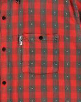 Vintage 1990s Columbia Buffalo Plaid Polkadot Soft Cotton Short Sleeve Shirt - M