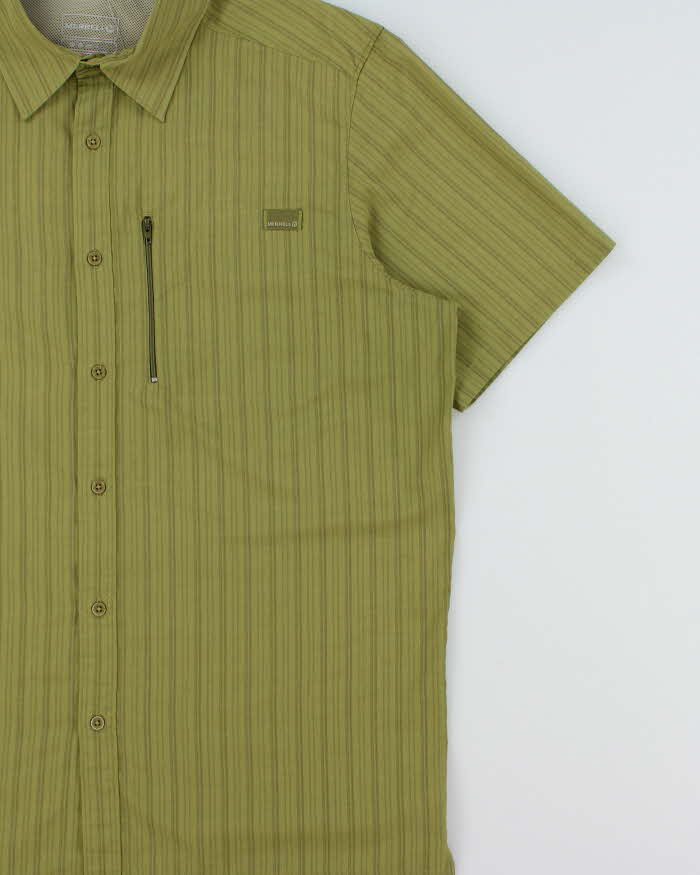 Merrell Opti-Wick UPF 30+ Lightweight Striped Short Sleeve Technical Shirt - L