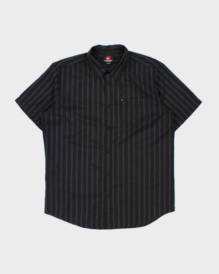 Vintage Quiksilver Striped Short Sleeve Pocket Shirt - XL