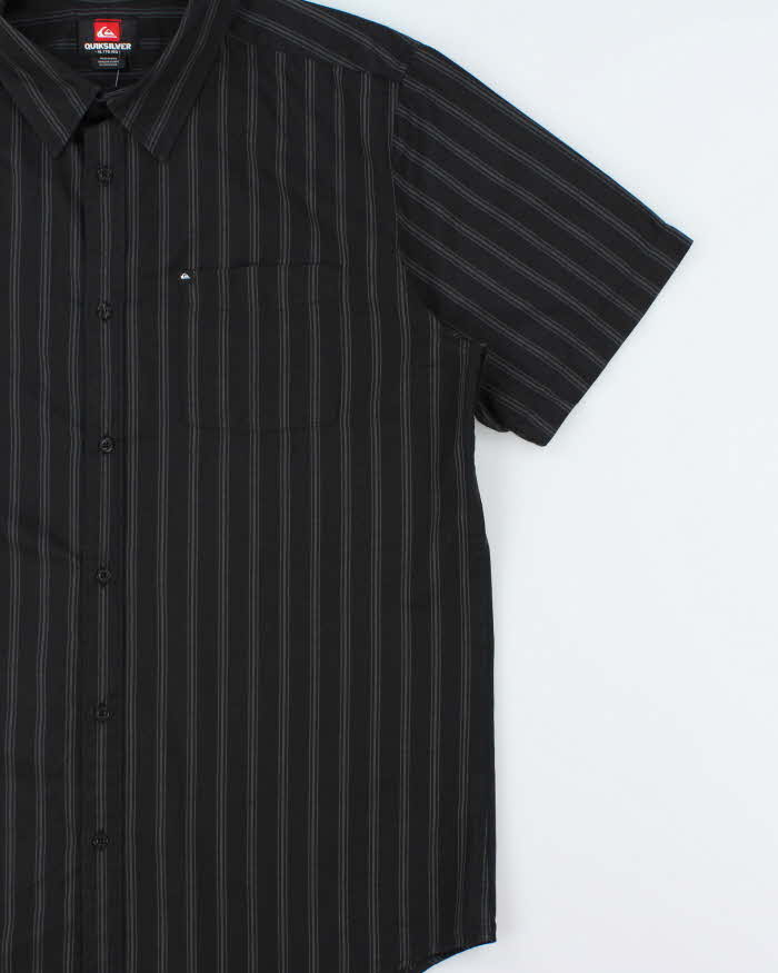 Vintage Quiksilver Striped Short Sleeve Pocket Shirt - XL