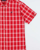 Vintage Y2K 00s Exco Jeans Plaid Embroidered Short Sleeve Shirt - L