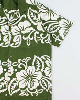 Vintage 1980s Surf By Pacific Sportswear Olive Made In Hawaii Hand-Finished Hawaiian Aloha Shirt - M