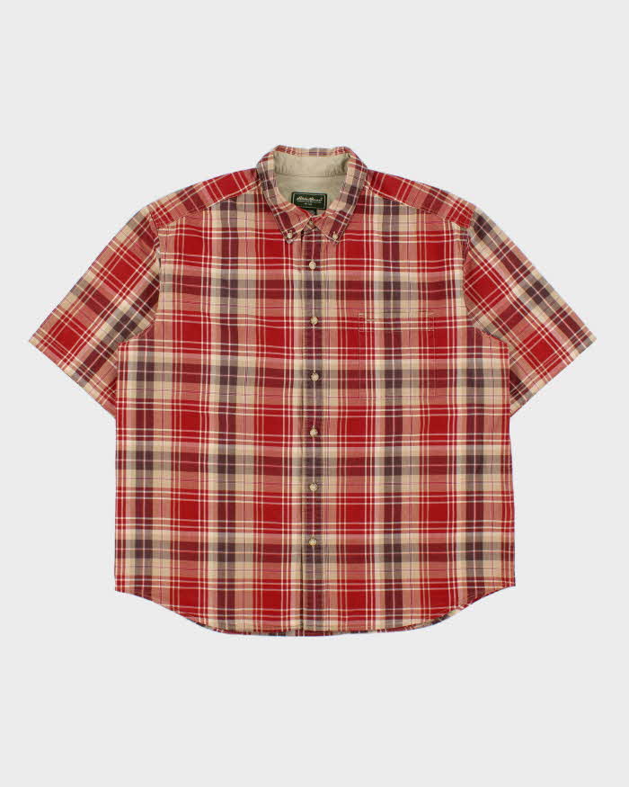 Vintage Eddie Bauer Checked Short Sleeve Shirt - XL