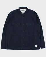 Ted Baker Navy Canvas Denim Long Sleeve Over Shirt - L