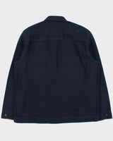 Ted Baker Navy Canvas Denim Long Sleeve Over Shirt - L