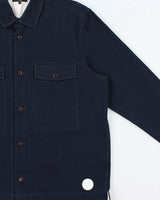 Ted Baker Navy Canvas Denim Long Sleeve Over Shirt - L