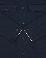 Ted Baker Navy Canvas Denim Long Sleeve Over Shirt - L