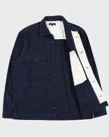 Ted Baker Navy Canvas Denim Long Sleeve Over Shirt - L