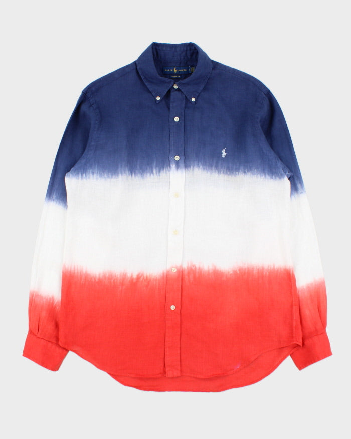 Vintage Ralph Lauren Tie-Dye USA Linen Classic Fit Long Sleeve Shirt - M