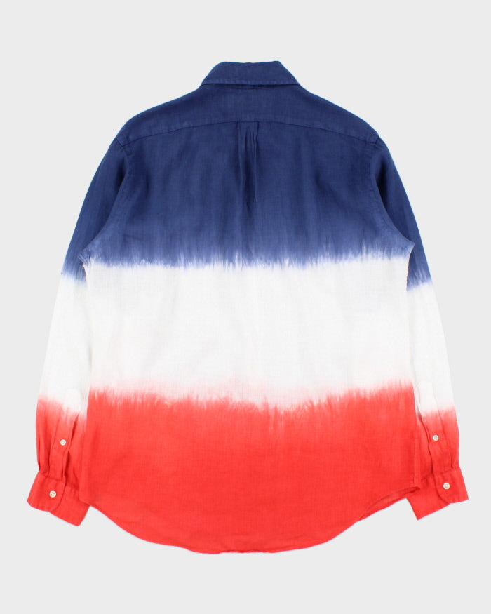 Vintage Ralph Lauren Tie-Dye USA Linen Classic Fit Long Sleeve Shirt - M